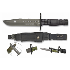 Cuchillo K25 Negro. Bayoneta. 17.7