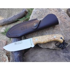 Cuchillo JOKER MONTES II, CL-58 Hoja 11 cm. Mango Abedul Acero Mova